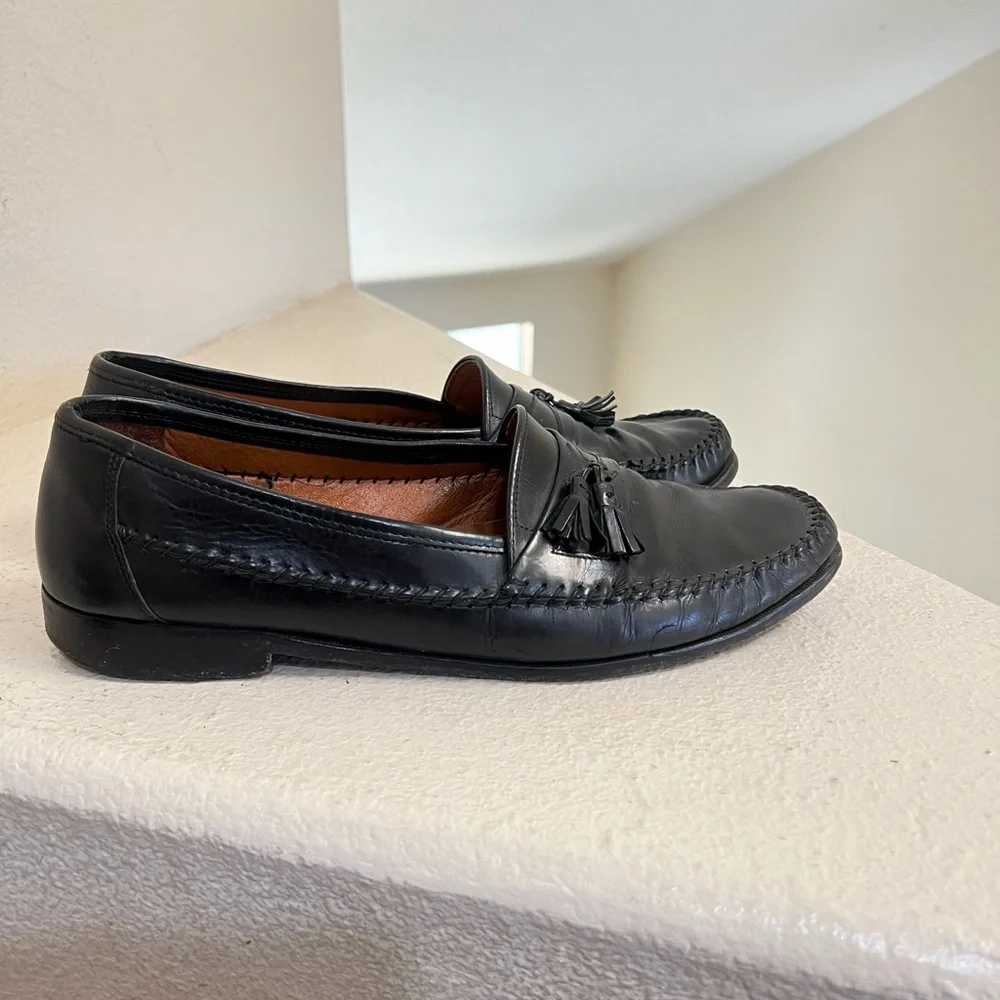 Allen Edmonds Naples Black‎ Leather Tassel Loafers Dress Shoes Men’s Size 12